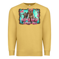 Antique Gold mama bear sees all Premium Sweatshirt - Artiststas