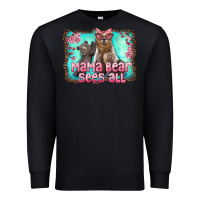 Black mama bear sees all Premium Sweatshirt - Artiststas