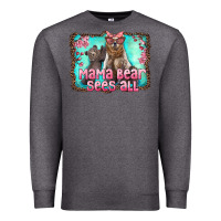 Charcoal Heather mama bear sees all Premium Sweatshirt - Artiststas