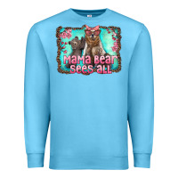 Ocean Blue mama bear sees all Premium Sweatshirt - Artiststas