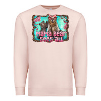 Pale Pink mama bear sees all Premium Sweatshirt - Artiststas