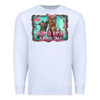White mama bear sees all Premium Sweatshirt - Artiststas