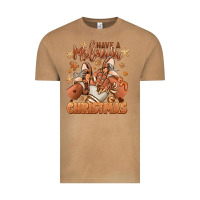 Vintage Camel Have a melanin Christmas black girl sneakers Vintage Tee - RanaPortraitStore