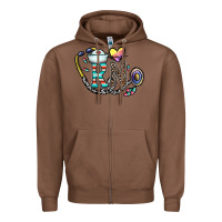 Chestnut Rn Zipper Hoodie - CowhideDigitalArt