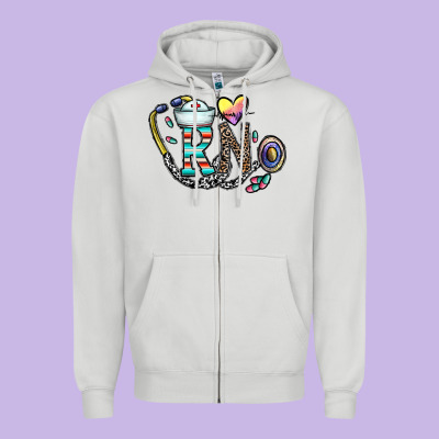 Rn Zipper Hoodie Designed By Cowhidedigitalart