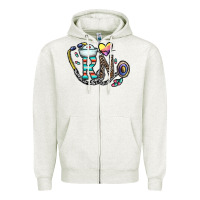Oatmeal Heather Rn Zipper Hoodie - CowhideDigitalArt