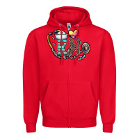 Red Rn Zipper Hoodie - CowhideDigitalArt