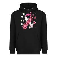 Black teeth and flower cancer ribbon Heavyweight Hoodie - AdoDesignShop