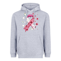 Heather Grey teeth and flower cancer ribbon Heavyweight Hoodie - AdoDesignShop