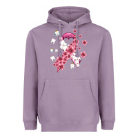 Lavender teeth and flower cancer ribbon Heavyweight Hoodie - AdoDesignShop