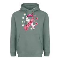 Sage teeth and flower cancer ribbon Heavyweight Hoodie - AdoDesignShop