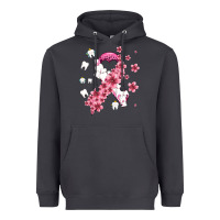 Teeth And Flower Cancer Ribbon Heavyweight Hoodie | Teevron