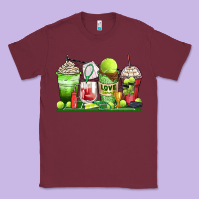 Tennis Coffee Cups Classic Tee Designed By Zillion Design Studio