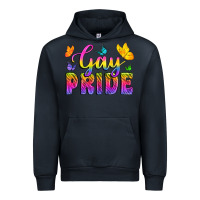 Navy Gay Pride With Butterfly Urban Hoodie - BundleAndBundleShop
