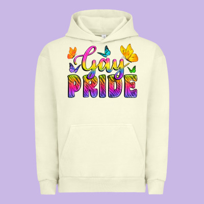 Gay Pride With Butterfly Urban Hoodie Designed By Bundleandbundleshop