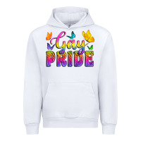 White Gay Pride With Butterfly Urban Hoodie - BundleAndBundleShop