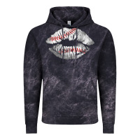 Cloud Black baseball lips Vintage Hoodie - AdoDesignShop