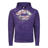 Cloud Purple baseball lips Vintage Hoodie - AdoDesignShop