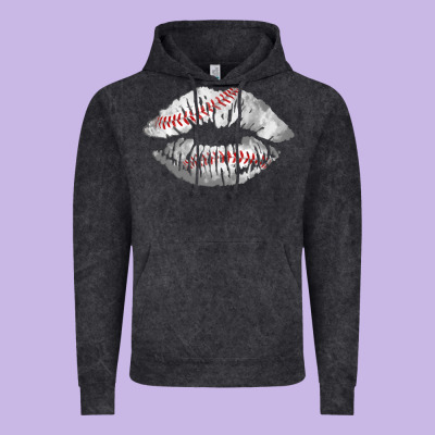 Baseball Lips Vintage Hoodie Designed By Adodesignshop