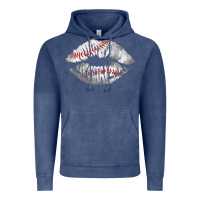 Vintage Denim baseball lips Vintage Hoodie - AdoDesignShop