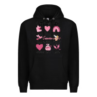 Black funny valentines Premium Hoodie - MaliasSmallBusiness