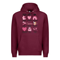 Burgundy funny valentines Premium Hoodie - MaliasSmallBusiness