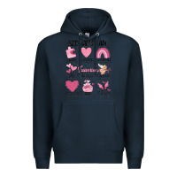 Navy funny valentines Premium Hoodie - MaliasSmallBusiness