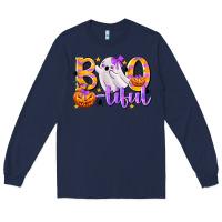 Navy Boo-tiful Long Sleeve Tee - texasbilliewilder