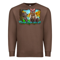 Chestnut mama bear sees all with sunflowers Premium Sweatshirt - Artiststas