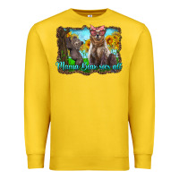 Lemon mama bear sees all with sunflowers Premium Sweatshirt - Artiststas