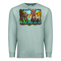 Seafoam mama bear sees all with sunflowers Premium Sweatshirt - Artiststas