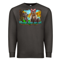 Smoke mama bear sees all with sunflowers Premium Sweatshirt - Artiststas