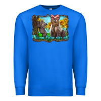 True Royal mama bear sees all with sunflowers Premium Sweatshirt - Artiststas