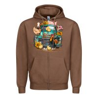 Chestnut farm truck farm animals Zipper Hoodie - FaDigitalArtStudio