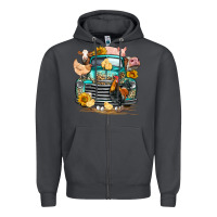 Smoke farm truck farm animals Zipper Hoodie - FaDigitalArtStudio