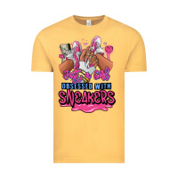 Vintage Mustard Just a girl obsessed with sneakers Vintage Tee - RanaPortraitStore