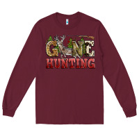 Burgundy gone hunting Long Sleeve Tee - Zillion Design Studio
