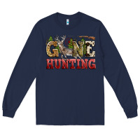 Navy gone hunting Long Sleeve Tee - Zillion Design Studio