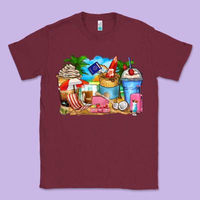 Travel Coffee Cups Classic Tee Designed By Zillion Design Studio