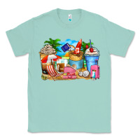 Seafoam travel coffee cups Classic Tee - Zillion Design Studio