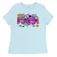 Baby Blue halloween mama Ladies Tee - AdoDesignShop