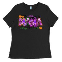 Black halloween mama Ladies Tee - AdoDesignShop