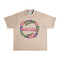 French Oak Mother With Floral Wreath Urban Heavy Tee - RanaPortraitStore