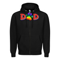 Black lgbtq dad and paw Zipper Hoodie - HRA Design Shop