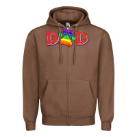 Chestnut lgbtq dad and paw Zipper Hoodie - HRA Design Shop
