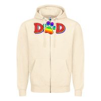 Sandshell lgbtq dad and paw Zipper Hoodie - HRA Design Shop