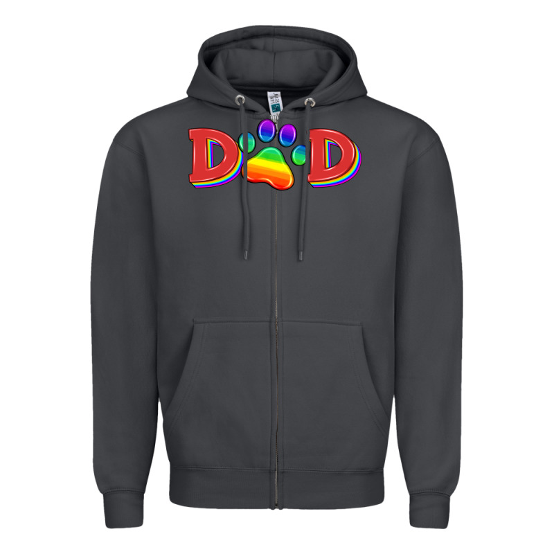 Lgbtq Dad And Paw Zipper Hoodie by HRA Design Shop | Teevron