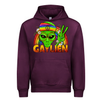 Mauve Wine Gaylien LGBTQ Pride Urban Hoodie - BundleAndBundleShop