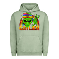 Pigment Oil Green Gaylien LGBTQ Pride Urban Hoodie - BundleAndBundleShop