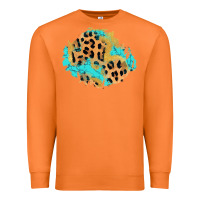 Carrot glitter leopard turquoise patch Premium Sweatshirt - AdoDesignShop